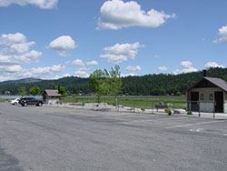 Parking lot and bathroom facilities